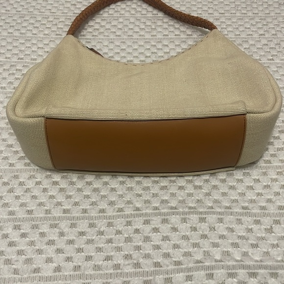 Fossil Vintage Canvas Hobo Handbag with Braided Leather Handle - Picture 4 of 15